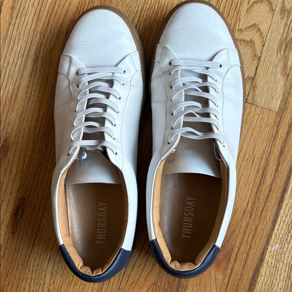 THURSDAY 11.5 legacy everyday White Leather Low-Top Sneakers - Picture 2 of 6